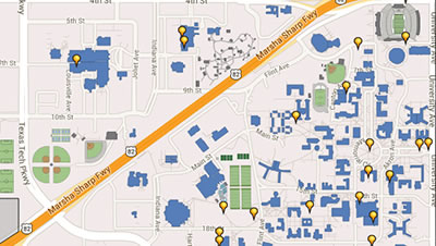 texas tech campus map pdf Texas Tech University Campus Map texas tech campus map pdf