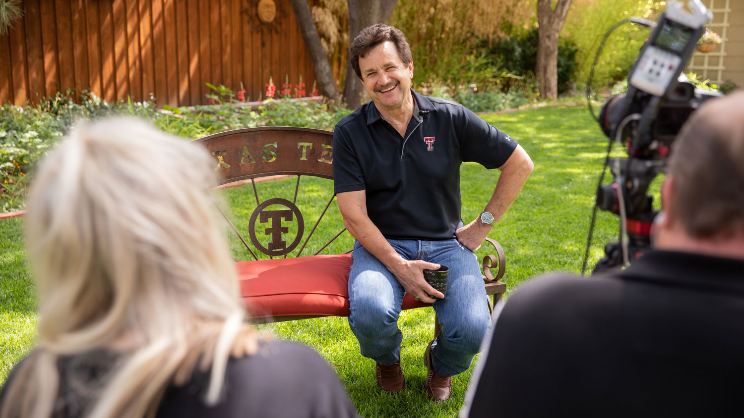 President Schovanec interviewed at his home garden.