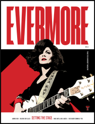 Evermore: Issue 1 Cover features an illustrated image of Linda Kay holding a guitar.