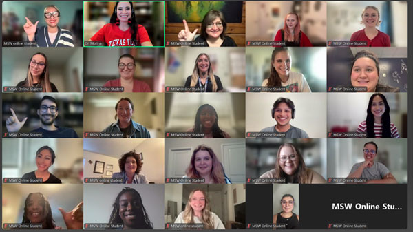Various people on Zoom call