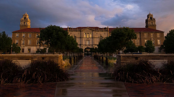 Administration Building just after a rain