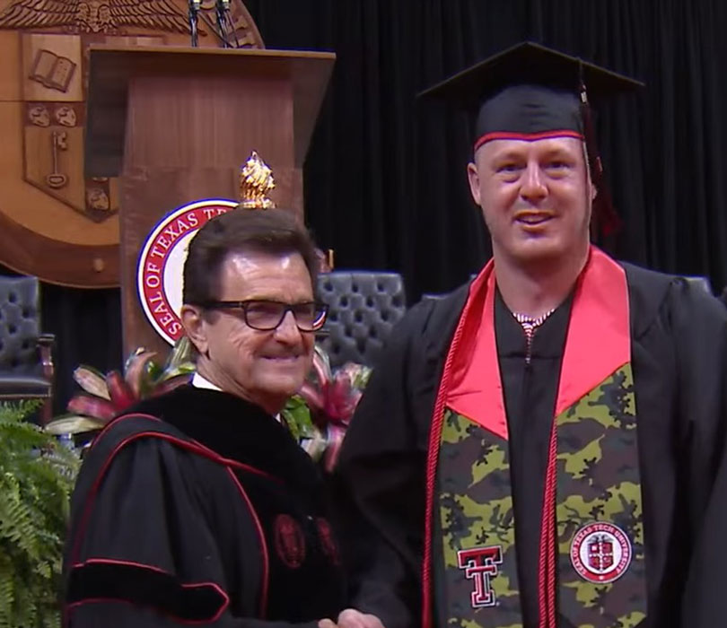 Greg Dotson with President Schovanec