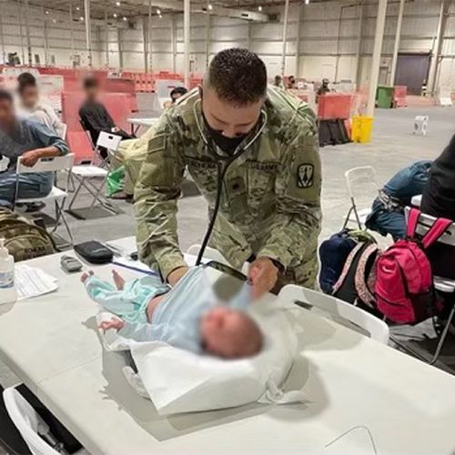 Rohena with a patient 