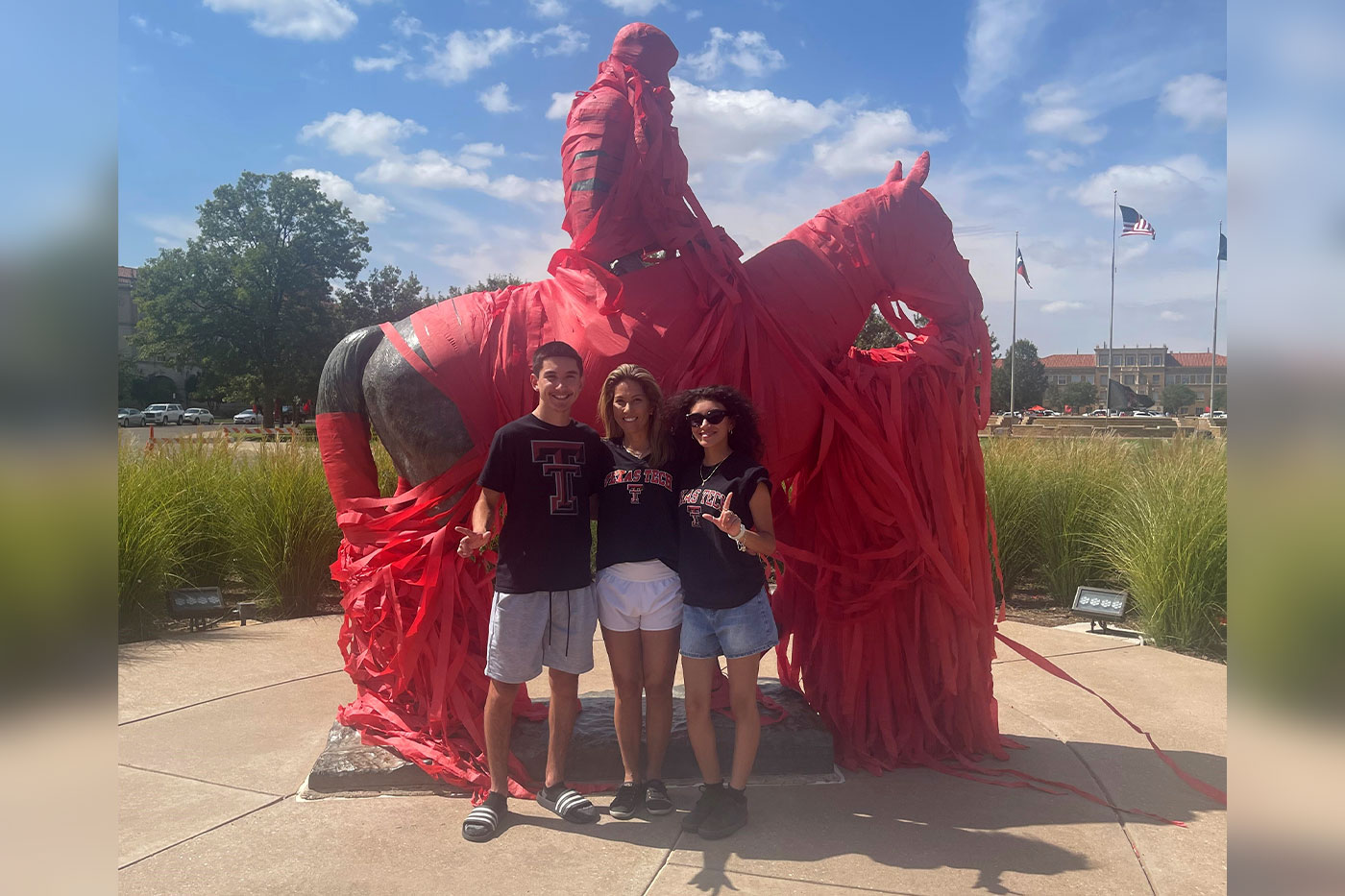 Akiko with Ben and girlfriend, TTU student Elysbel Pena at Family Weekend