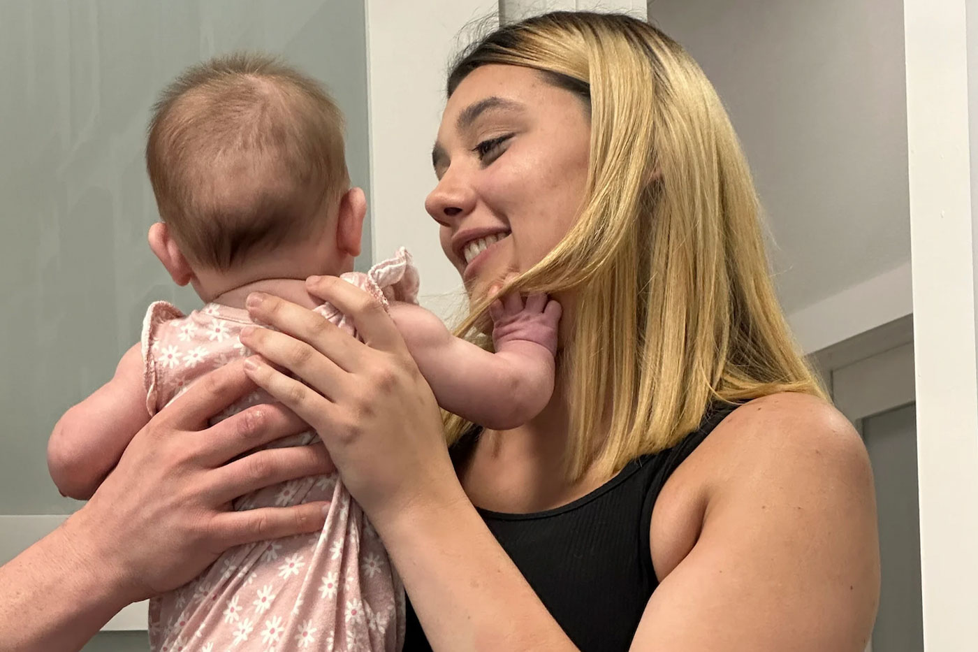 Woman with baby girl
