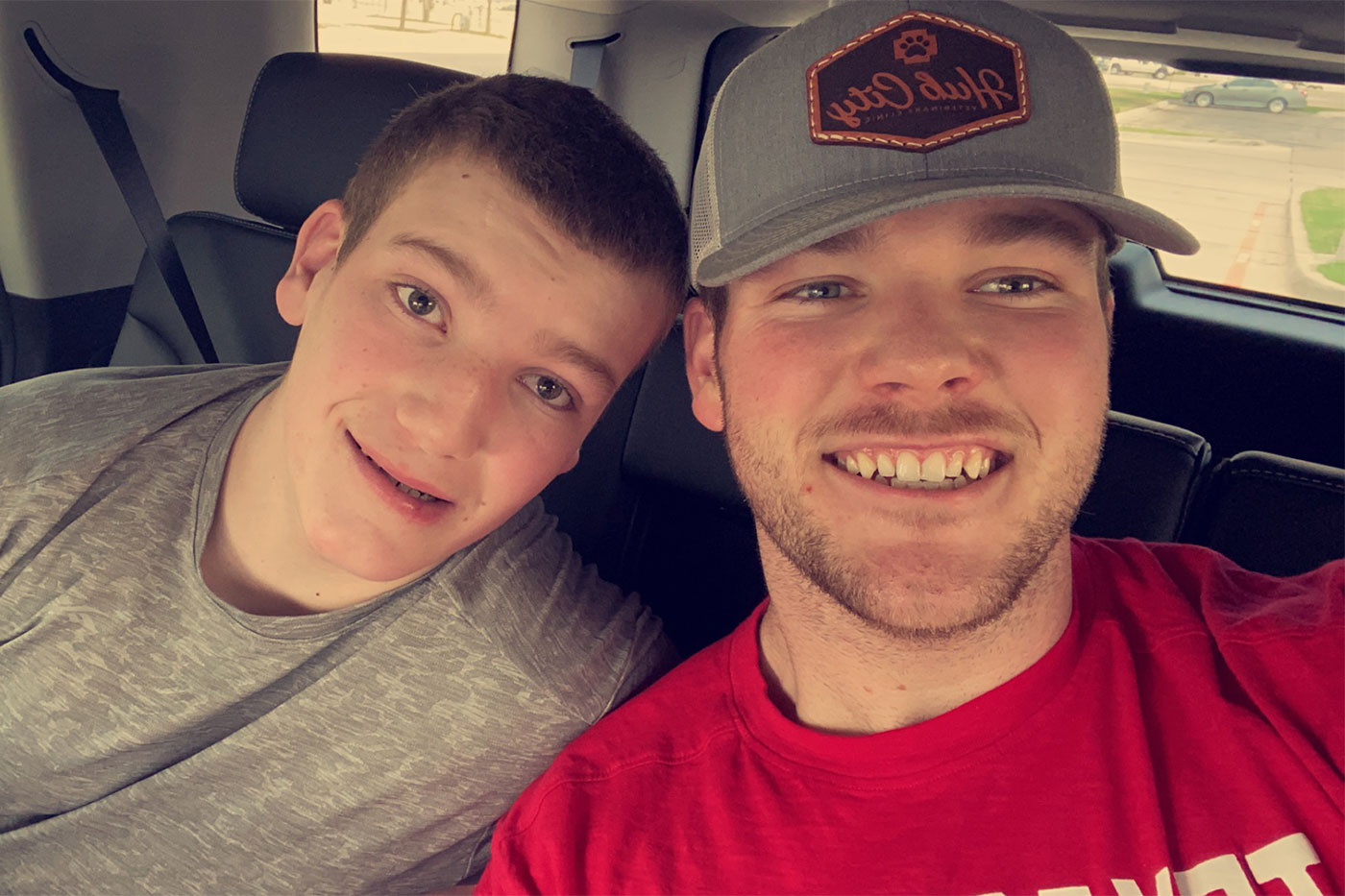 Austin and his little brother.
