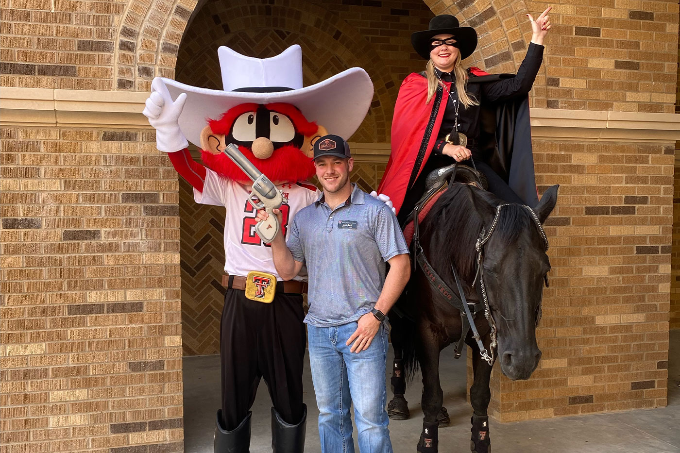 Austin with Raider Red and Masked Rider.