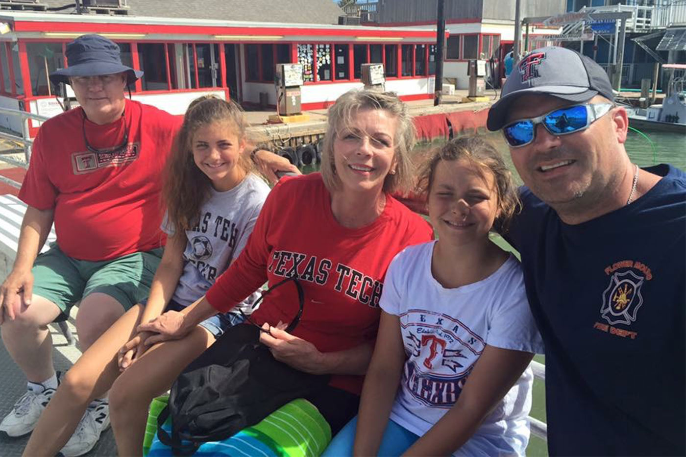 From left: Steven’s dad Bill, Kylee, Steven’s mom Sandra, Kendall and Steven 
