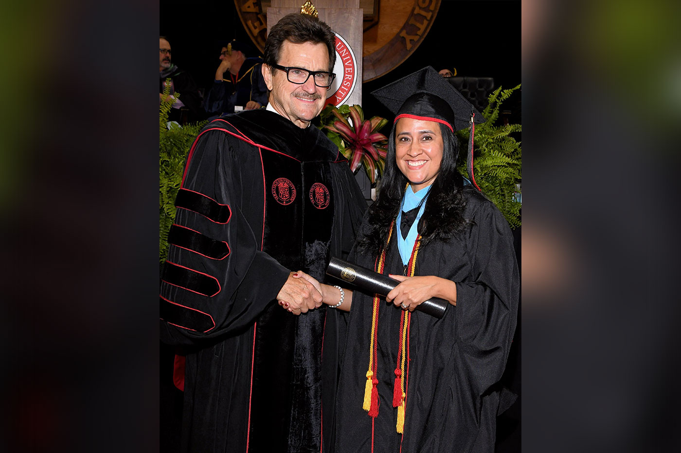 Luisa with President Schovanec