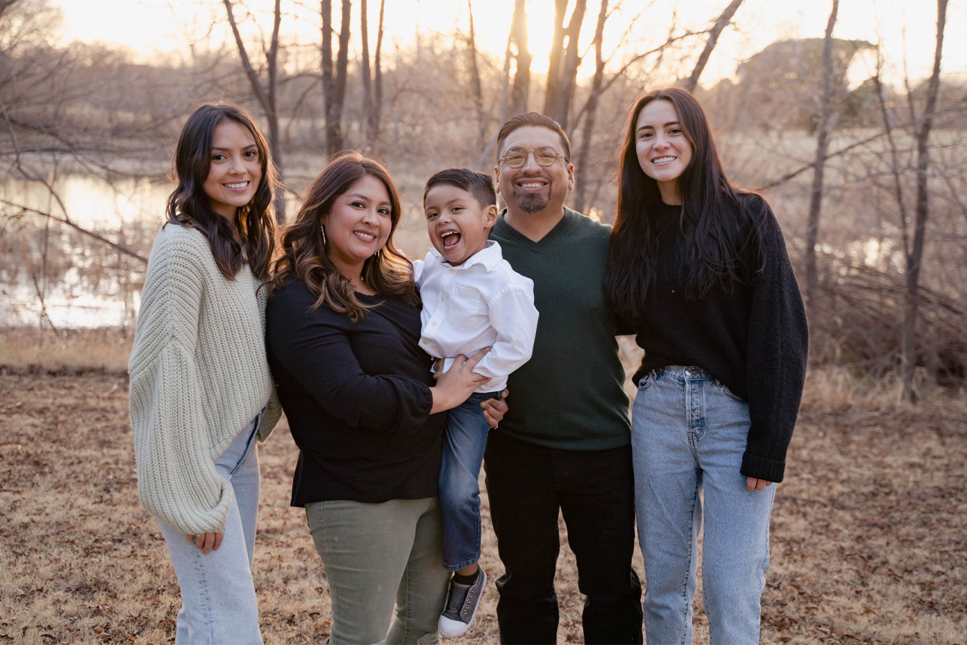 Jessica Cervantez and her family.