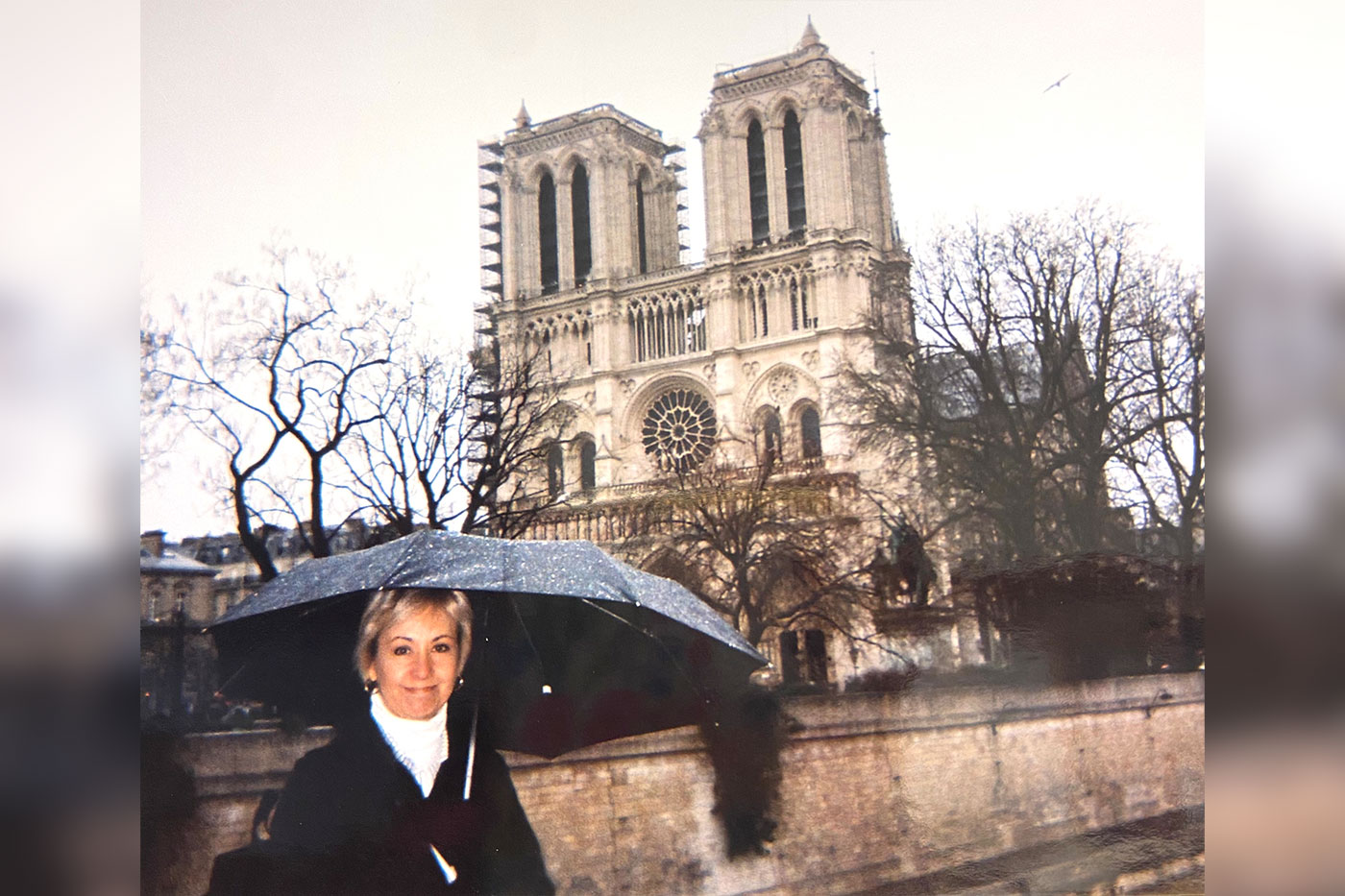 Millsap in Paris at Notre Dame Cathedral, 2002