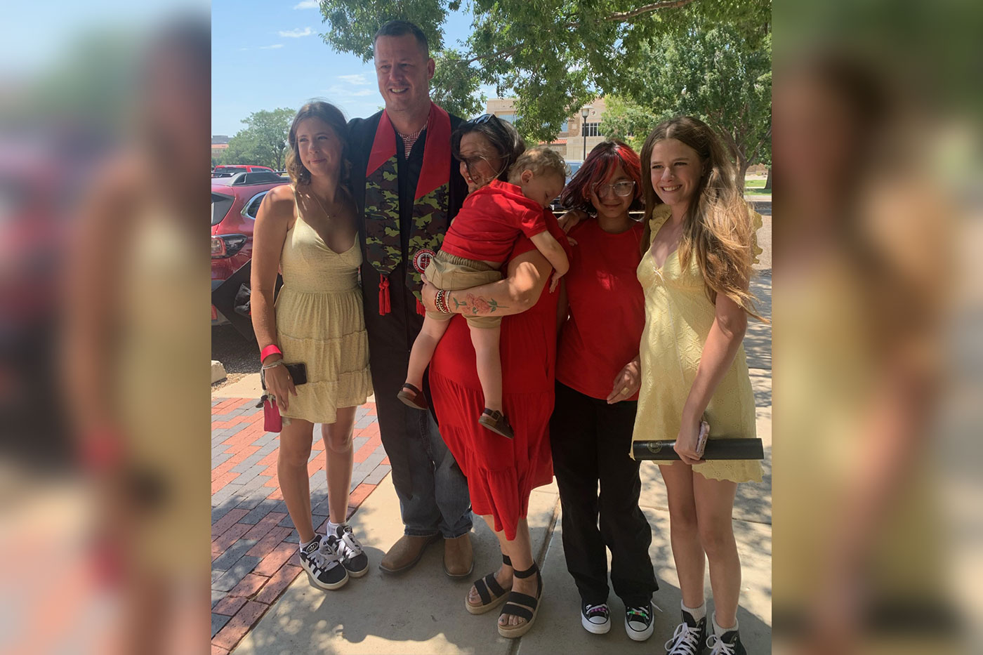 Greg’s family at graduation, August 2025