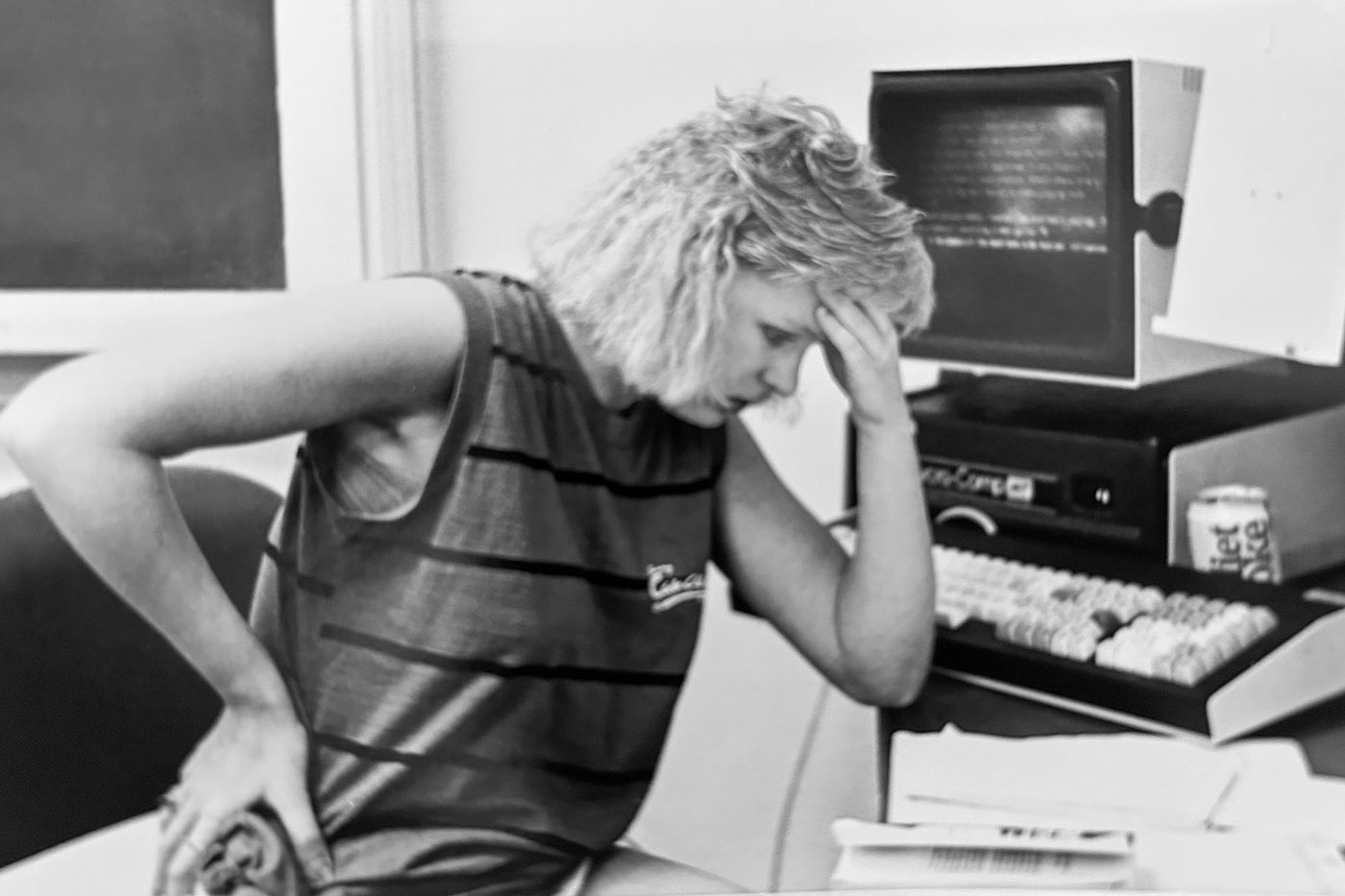 The University Daily newsroom snapshots.