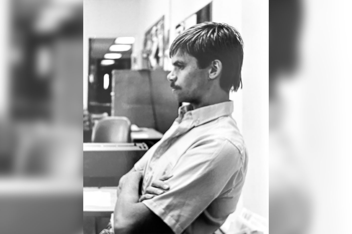 The University Daily newsroom snapshots.