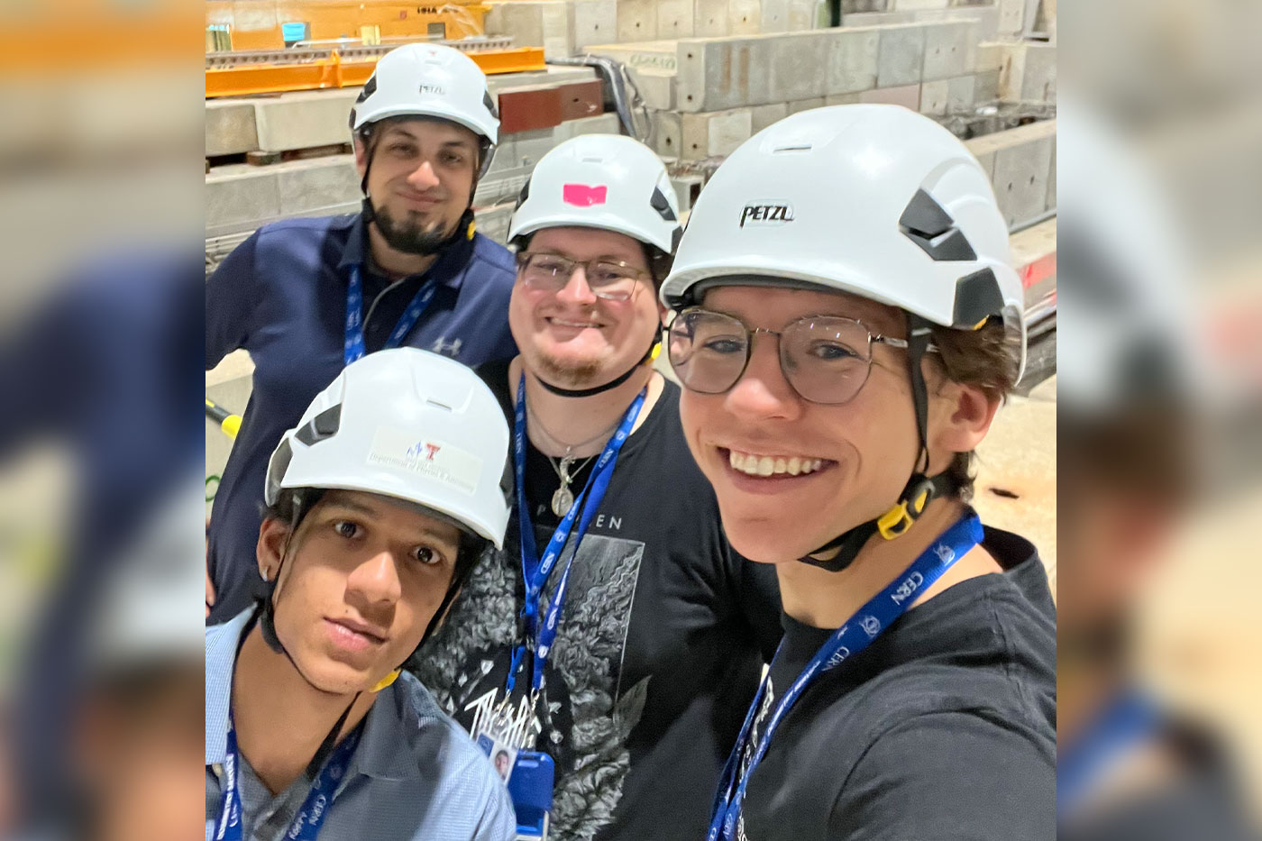 Valdis Slokenbergs (far right); Akshat Shrivastava, Christopher Madrid, Garath Vetters.