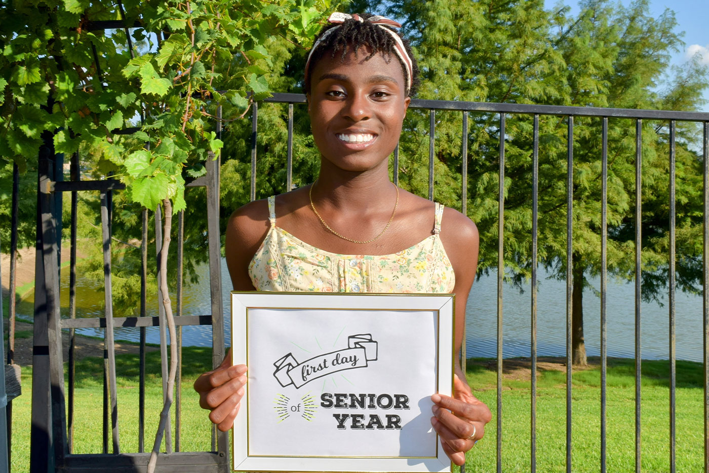 Adira Edwards  on her first day of school