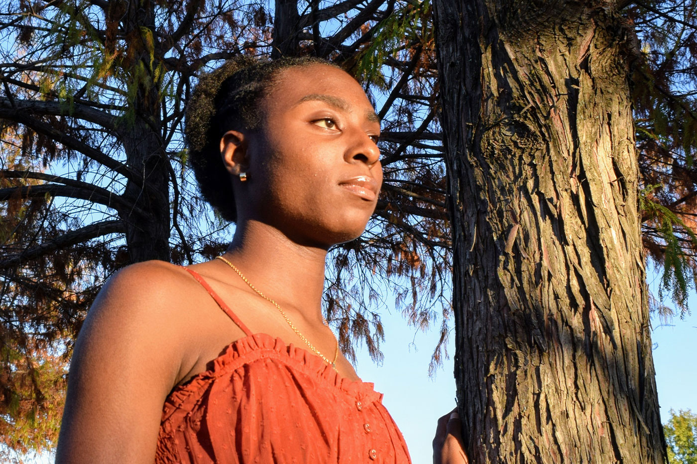 Adira looking contemplative