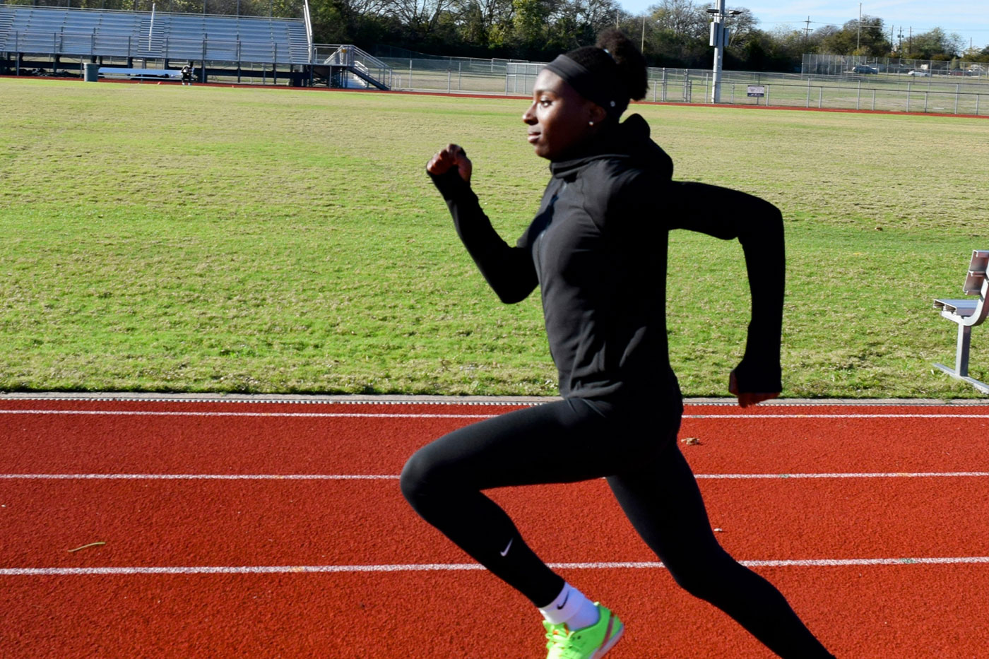 Adira has time to train in track and field