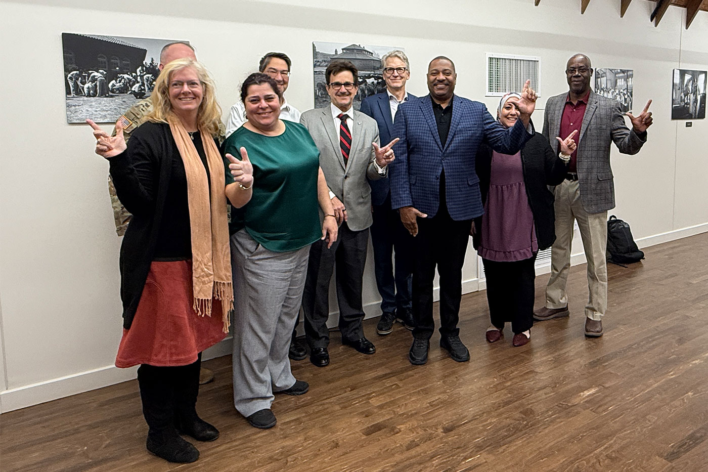 Representatives from the U.S. Army Combat Capabilities Development Command and Texas Tech University, including President Lawrence Schovanec and Vice President of National Security Stephen Bayne.