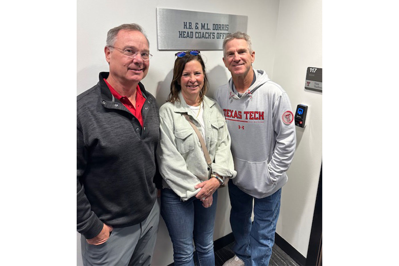 Hank and Meredith Dorris with Texas Tech Baseball Head Coach Tim Tadlock