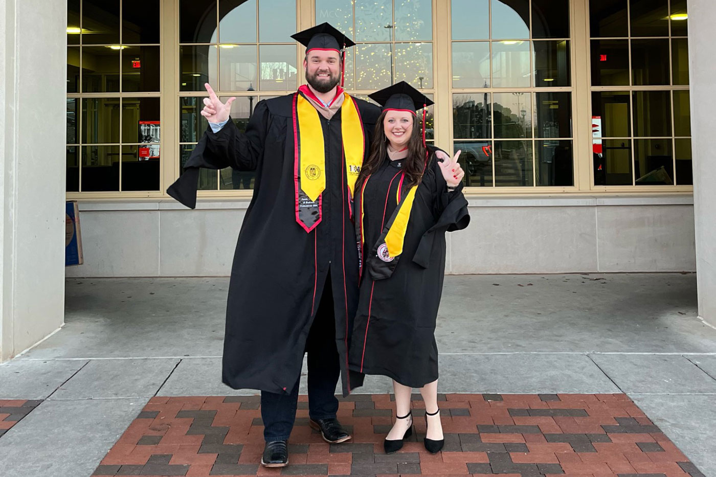 Kyle with his longtime friend, Ashleigh Fleming