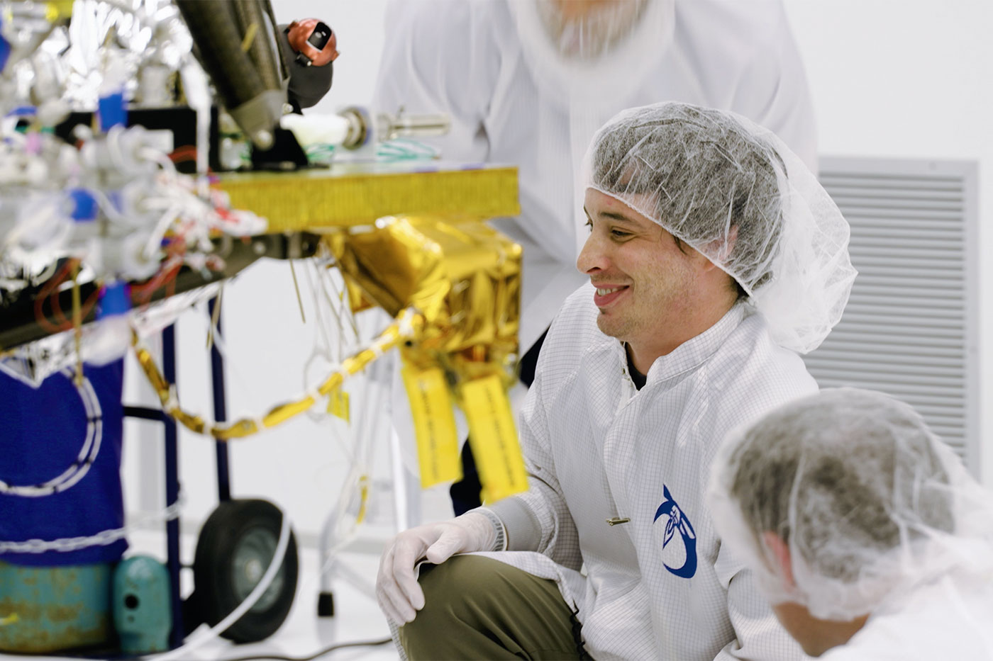 Joe in clean room.