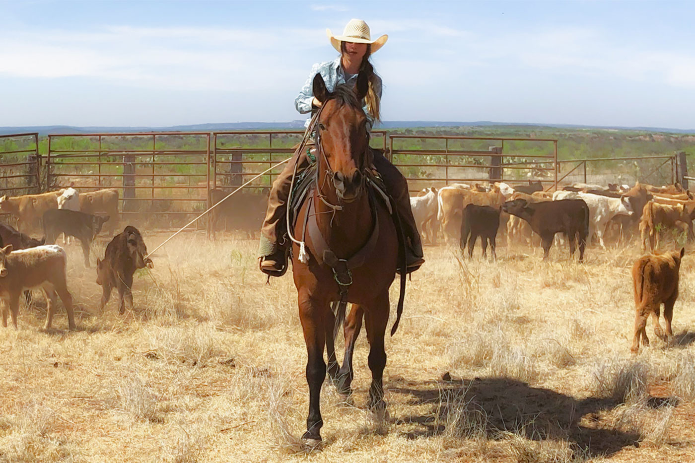 Katy on horseback