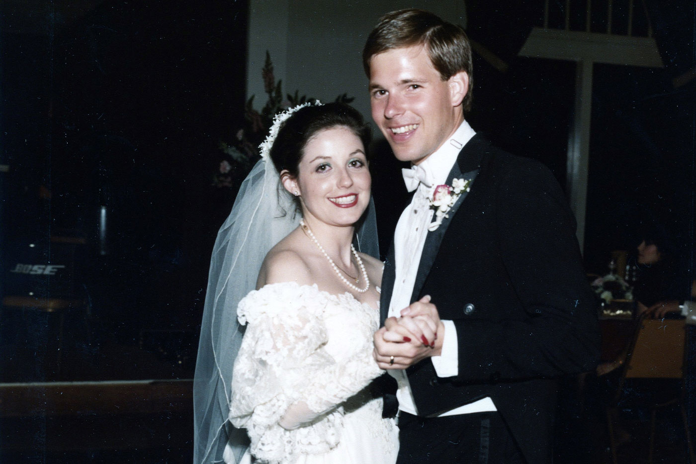 Laura and Pat on their wedding day. 