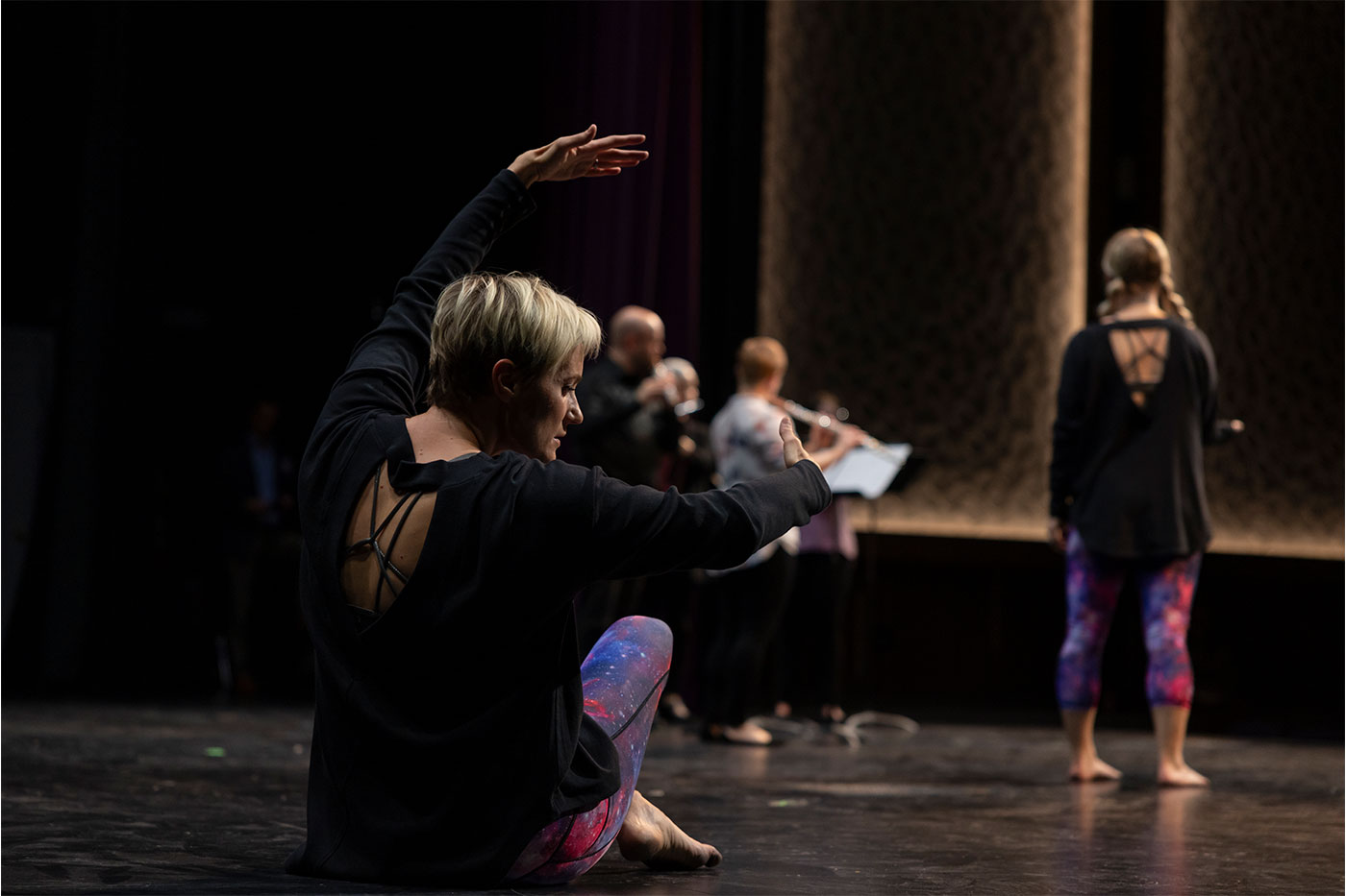 Dancers on stage. 