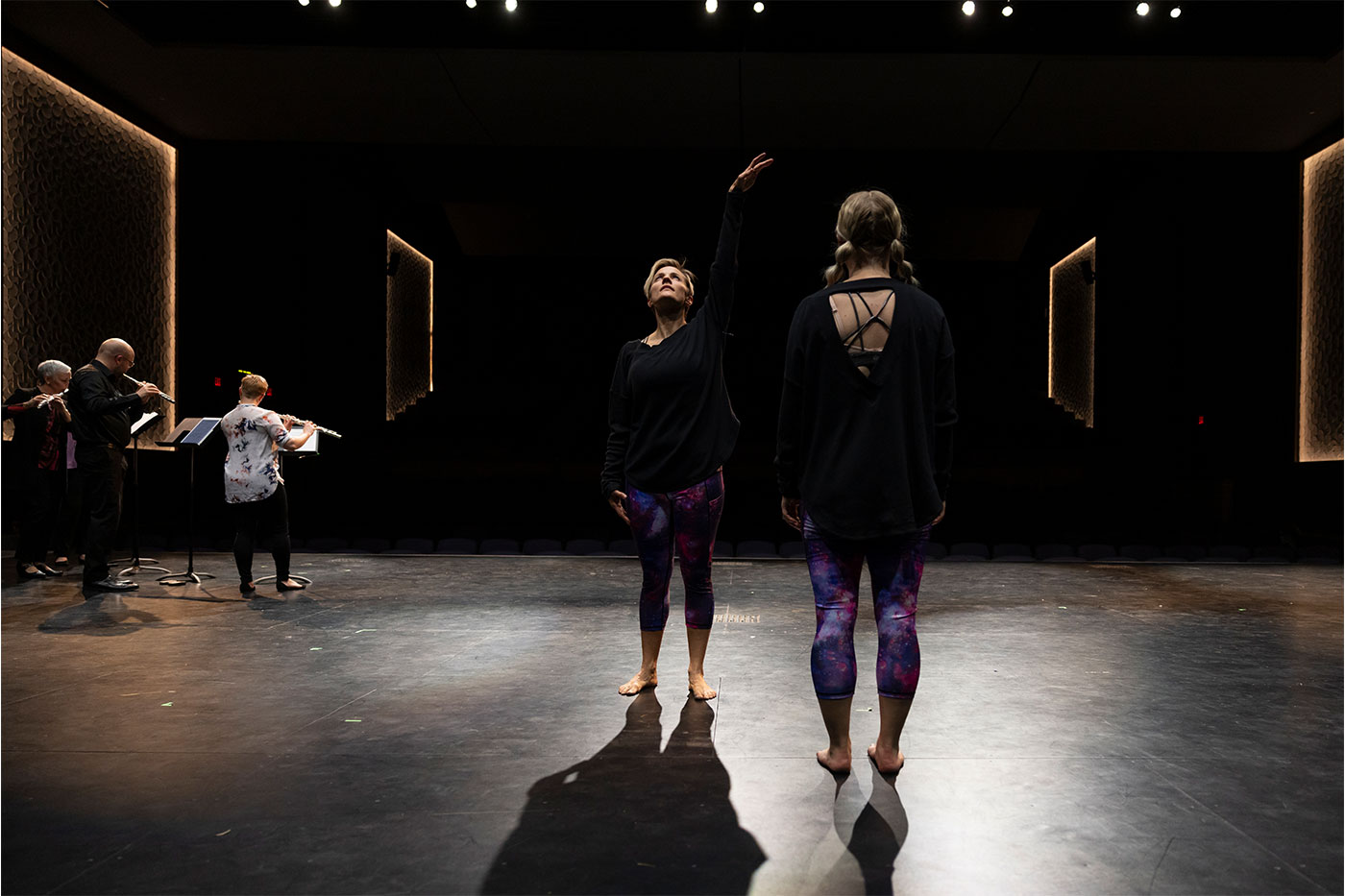 Dancers on a stage. 