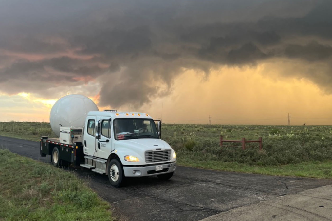 Texas Tech vehicle involved in tracking tornadoes. 