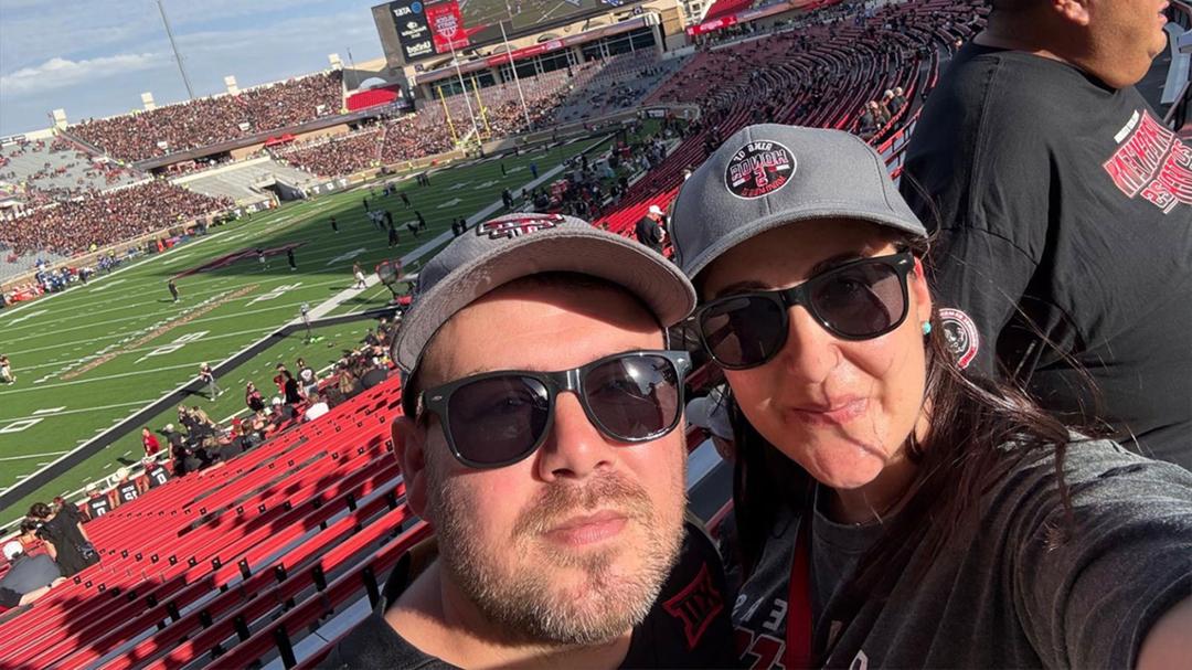 Texas Tech Super Fan Travels From England for Homecoming Proposal