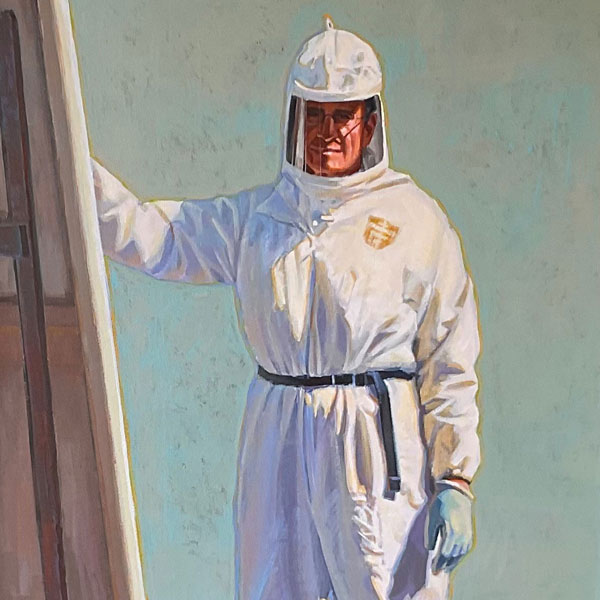 Self painting of Paul Milosevich.